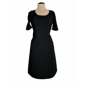 NEW DECA sculpted rusch dress in black